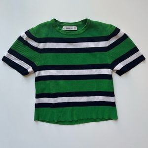 Striped Knit Crop Top